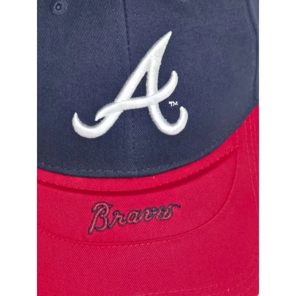 J Brem Atlanta Braves NAPA Baseball Hat | Adjustable Strapback | Blue Red